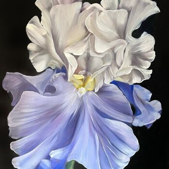 绘画 标题为“Iris oil painting” 由Natalia Yangalycheva, 原创艺术品, 油