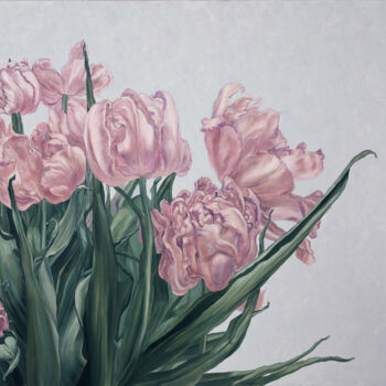 Pintura titulada "Tulips" por Natalie Levkovska, Obra de arte original, Oleo Montado en Bastidor de camilla de madera