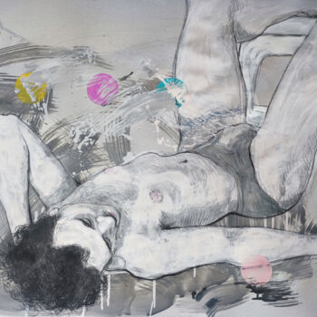 Dessin intitulée "Body perspective" par Natalie Levkovska, Œuvre d'art originale, Gouache