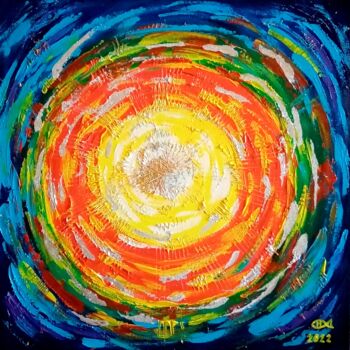 Картина под названием ",, The sun,," - Natalie Rybka, Подлинное произведение искусства, Масло Установлен на Деревянная рама…
