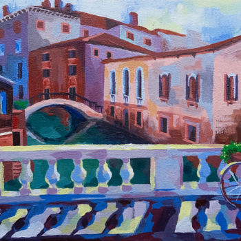 Картина под названием "Old Venice" - Nataliia Belozerova, Подлинное произведение искусства, Акрил