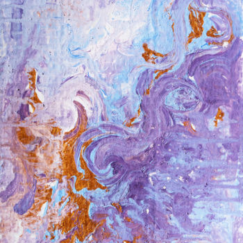 Painting titled "Purple dream" by Nataliia Belozerova, Original Artwork, Acrylic