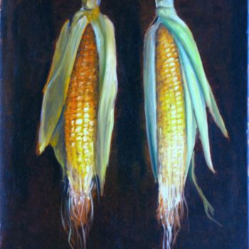 Painting titled "Two Corns" by Nataliya Bagatskaya, Original Artwork, Oil