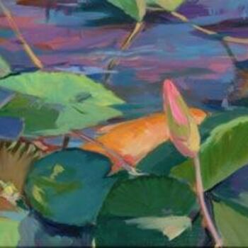 Painting titled "waterlili" by Nataly Jolibois, Original Artwork