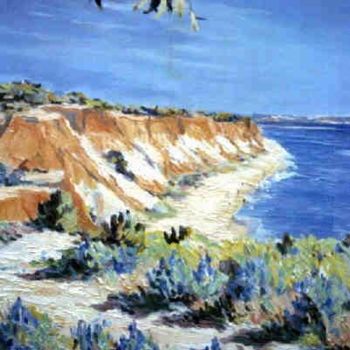 Painting titled "Pin cliff afternoon…" by Nataly Jolibois, Original Artwork, Oil