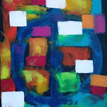 Painting titled ""Connexion"" by Natalya Mougenot, Original Artwork, Acrylic