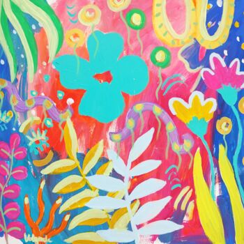 Malarstwo zatytułowany „Flower Garden Türki…” autorstwa Natalya Volynska, Oryginalna praca, Akryl