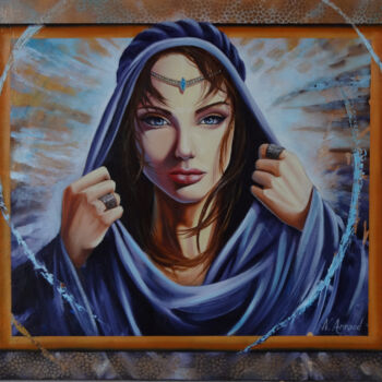 Painting titled "Angelina" by Nathalie Armand, Original Artwork, Oil