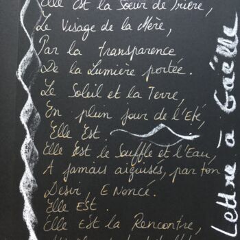 Painting titled "Elle Est  ( Lettre…" by Nathalie Bellanger, Original Artwork, Chalk