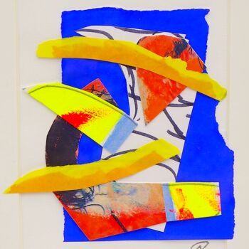 Collages intitolato "M7 - COLLAGE FLOTTA…" da Nathalie Cuvelier Abstraction(S), Opera d'arte originale, Collages