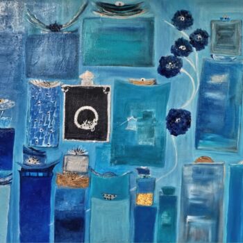 Painting titled "Les Parfums Luxueux…" by Nathalie Fernandes (Natys), Original Artwork, Acrylic
