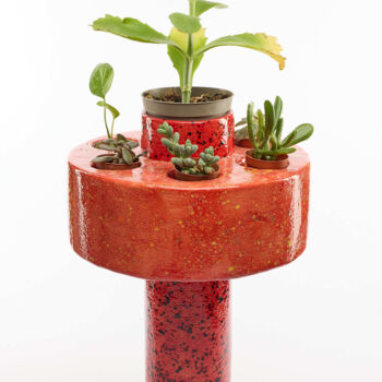 Sculpture titled "Vase "KERNOS"" by Nathalie Ferrero-Sakhinis (FerSak), Original Artwork, Ceramics