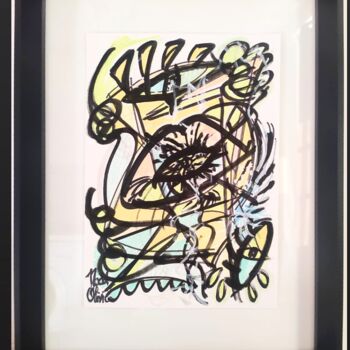 Painting titled "OEUVRE UNIQUE "GOSS…" by Nathalie Nadal-Olivié, Original Artwork, Marker