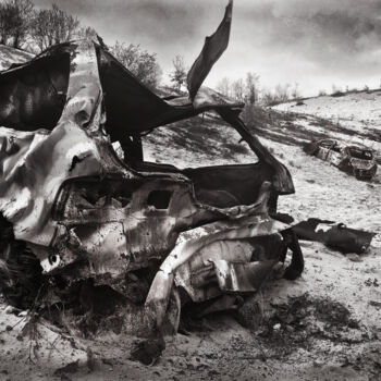 Fotografía titulada "Carcasse sur la dune" por Nathalie Simon, Obra de arte original, Fotografía digital