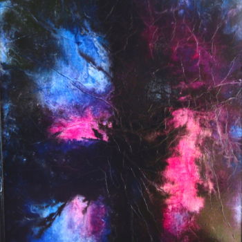 Schilderij getiteld "Cosmologie" door Nathalie Villate-Lafontaine, Origineel Kunstwerk, Inkt