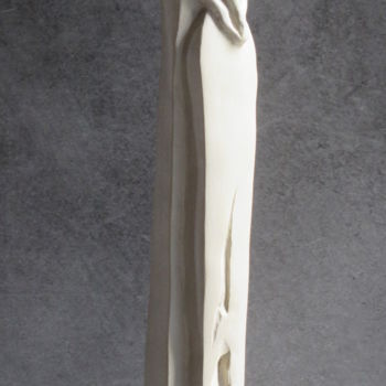 Sculptuur getiteld "Deux" door Nathalie Villate-Lafontaine, Origineel Kunstwerk, Klei