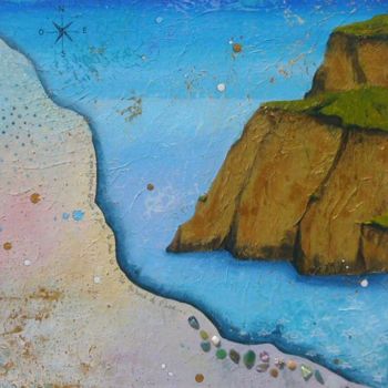 Painting titled "Belle Ile en Mer X" by Nathalie Pouillault Boyaval, Original Artwork, Oil