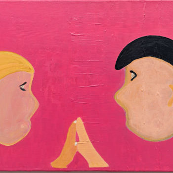 Pintura intitulada "Let’s connect" por Natalia Dinsel-Bondarenko, Obras de arte originais, Acrílico