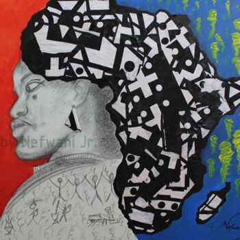 Pintura titulada "Wiza Kia Aflika" por Nefwani Junior, Obra de arte original, Acrílico