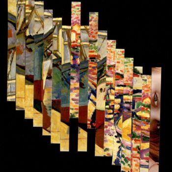 Collages titled "Période fauve" by Nelly Sanchez, Original Artwork