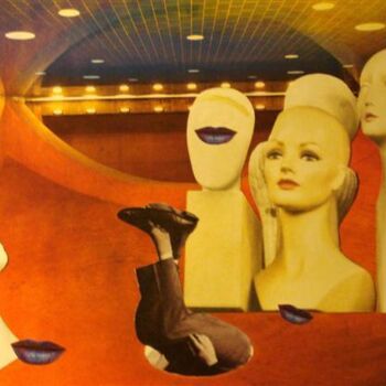 Collages intitulée "In utero" par Nelly Sanchez, Œuvre d'art originale