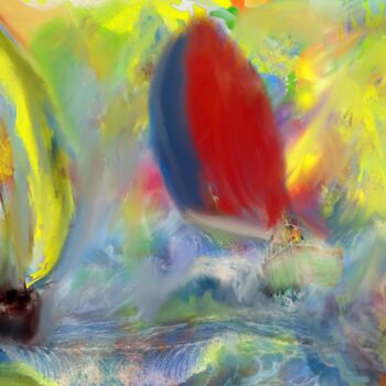 Painting titled "Turbulence" by Neo Kinetic Artis, Original Artwork, Digital Painting