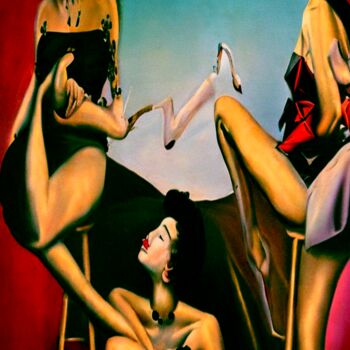 Pittura intitolato "Fille de joie" da Neo Kinetic Artis, Opera d'arte originale, Acrilico