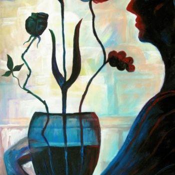 Painting titled "FLOWERS OF THE PAST" by Nesis Elisheva (Eli7), Original Artwork, Acrylic
