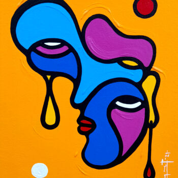 Painting titled "BELLEZA IMPERFECTA" by Néstor Neyret, Original Artwork, Acrylic Mounted on Wood Stretcher frame