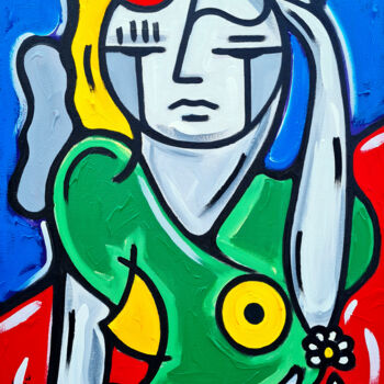 Painting titled "ME QUIERE O NO ME Q…" by Néstor Neyret, Original Artwork, Acrylic Mounted on Wood Stretcher frame