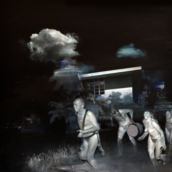Peinture intitulée "Night trippers" par Nick Offer, Œuvre d'art originale, Huile