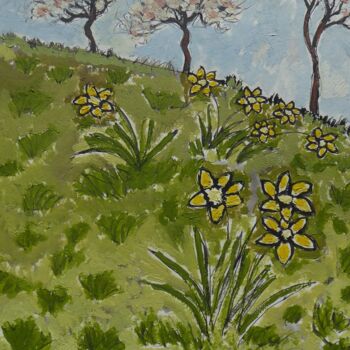 Malerei mit dem Titel "Le printemps à Viss…" von Nicolas Cavuoto, Original-Kunstwerk, Öl
