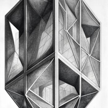 「Diamond Building -…」というタイトルのデジタルアーツ Nicolas Chammatによって, オリジナルのアートワーク, AI生成画像