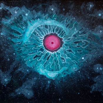 Peinture intitulée "The Eye of God" par Nicolas Daubresse, Œuvre d'art originale, Acrylique Monté sur Châssis en bois