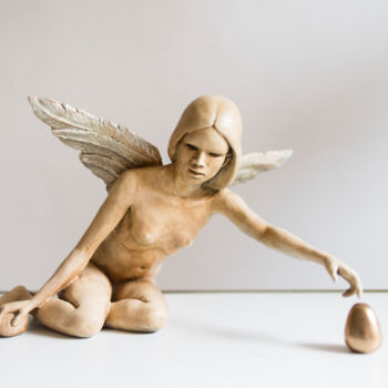 Rzeźba zatytułowany „Ange” autorstwa Nicolas Sevin, Oryginalna praca, Brąz