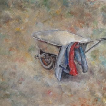 Peinture intitulée "La brouette" par Françoise Vivier Nicolaÿ, Œuvre d'art originale, Huile