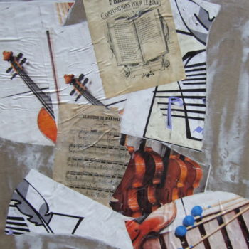 Collages titled "fond-musical.jpg" by Nicole Sebille, Original Artwork