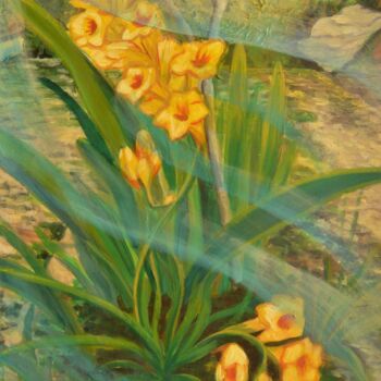 Painting titled "Parfum de Freesia #…" by Nicole Severini (SEVE), Original Artwork, Acrylic