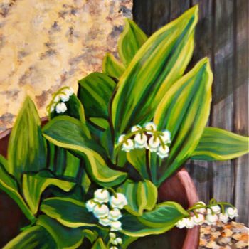 Painting titled "Muguet de Mai #arti…" by Nicole Severini (SEVE), Original Artwork, Acrylic