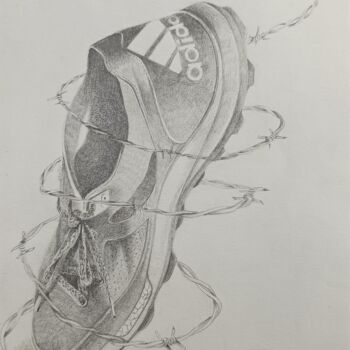 Drawing titled "LOCKDOWN" by Nicoletta Bagatti, Original Artwork, Pencil