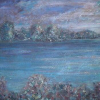 Pittura intitolato "fiume" da Nicoletta Furlan, Opera d'arte originale