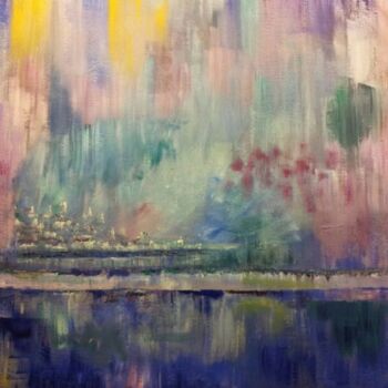Peinture intitulée "riflessi del lago" par Nicoletta Furlan, Œuvre d'art originale, Huile