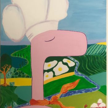 Картина под названием "Cook Pinko" - Nida Acun, Подлинное произведение искусства, Акрил