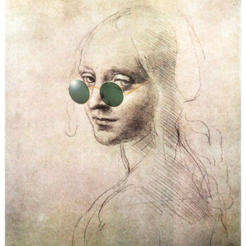 「Sunglasses」というタイトルのデジタルアーツ Nieves Parrilla Merinoによって, オリジナルのアートワーク, デジタルコラージュ