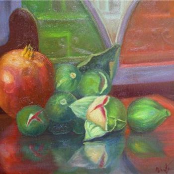 "STILL LIFE" başlıklı Tablo Nihat Evren Derman tarafından, Orijinal sanat, Petrol