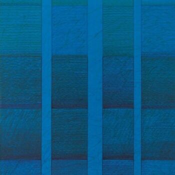 Incisioni, stampe intitolato "Blue Manuscript" da Niki Kanagini, Opera d'arte originale, Serigrafia