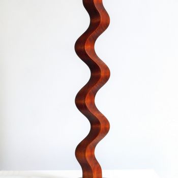 Skulptur mit dem Titel "sinus column" von Nikolaus Weiler, Original-Kunstwerk, Holz