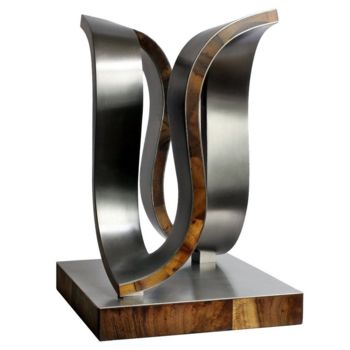 Skulptur mit dem Titel "Quadrabel" von Nikolaus Weiler, Original-Kunstwerk, Metalle