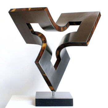 Sculpture titled "trivided space" by Nikolaus Weiler, Original Artwork, Stainless Steel