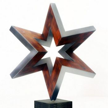 Sculpture titled "introstella" by Nikolaus Weiler, Original Artwork, Metals